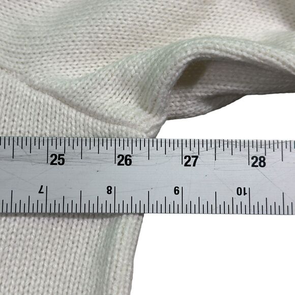 CJ Banks Sweater Women's 2X Ivory Hand Embroidered Beaded Sequin Pullover Retro - Picture 9 of 9